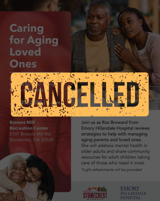 Caring for Aging Loved Ones (Cancelled)